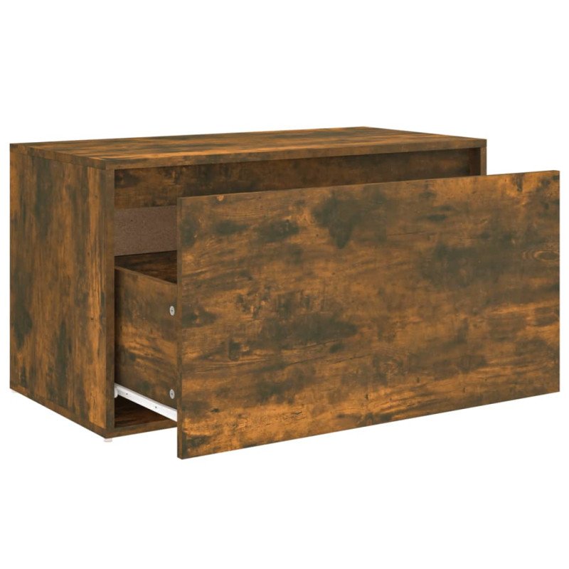 vidaXL Lavica do chodby 80x40x45 cm dymový dub spracované drevo