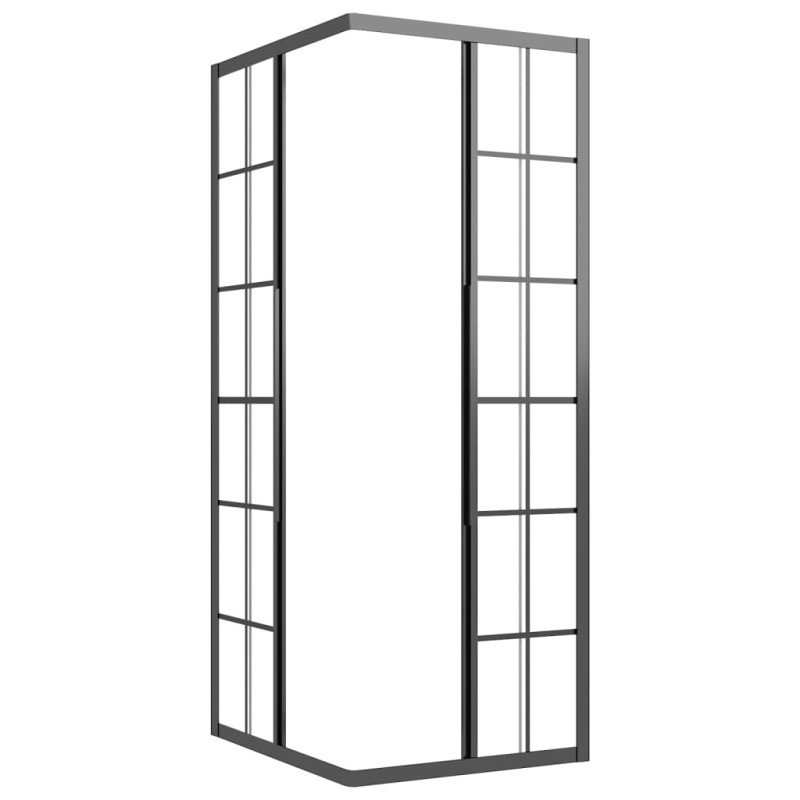 vidaXL Sprchovací kút matné ESG 90x70x180 cm čierny