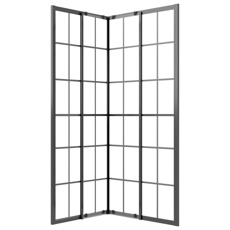 vidaXL Sprchovací kút matné ESG 90x70x180 cm čierny