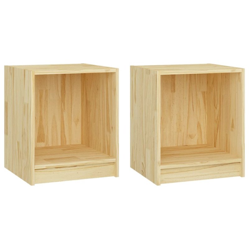 vidaXL Nočné stolíky 2 ks 35,5x33,5x41,5 cm, borovicový masív