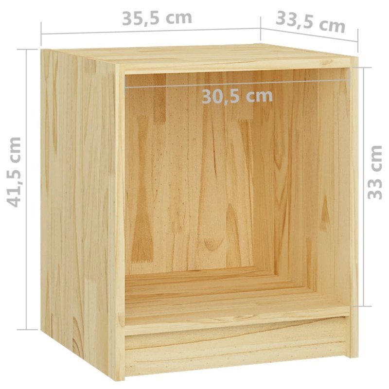 vidaXL Nočné stolíky 2 ks 35,5x33,5x41,5 cm, borovicový masív