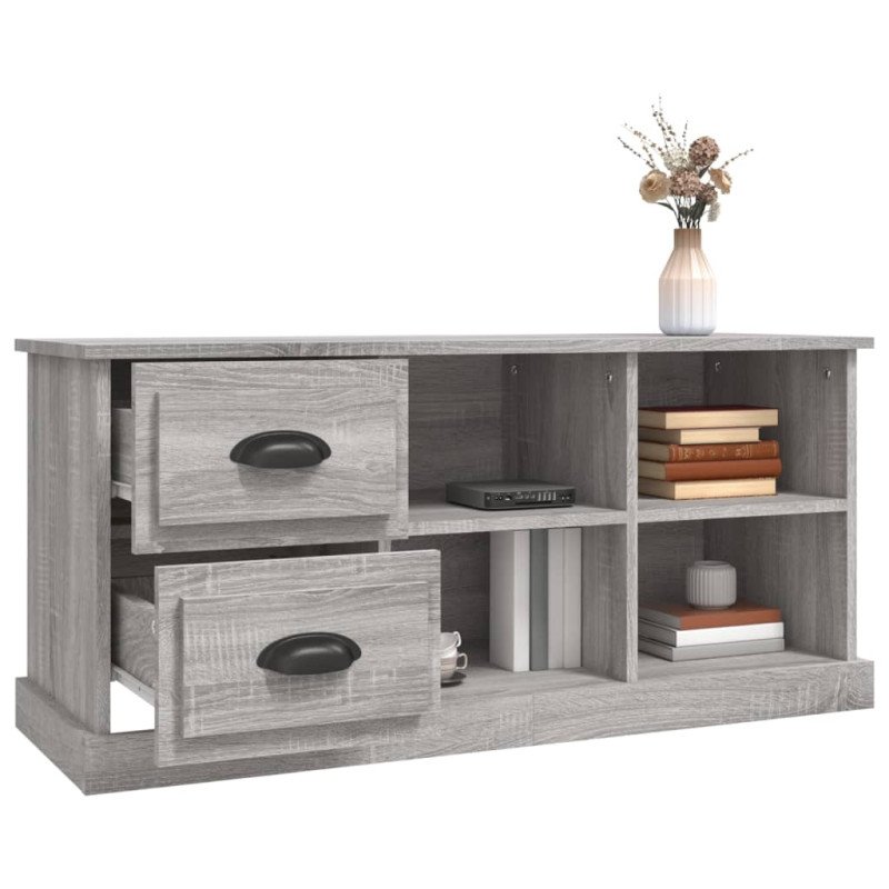 vidaXL TV skrinka sivý dub sonoma 102x35,5x47,5 cm kompozitné drevo
