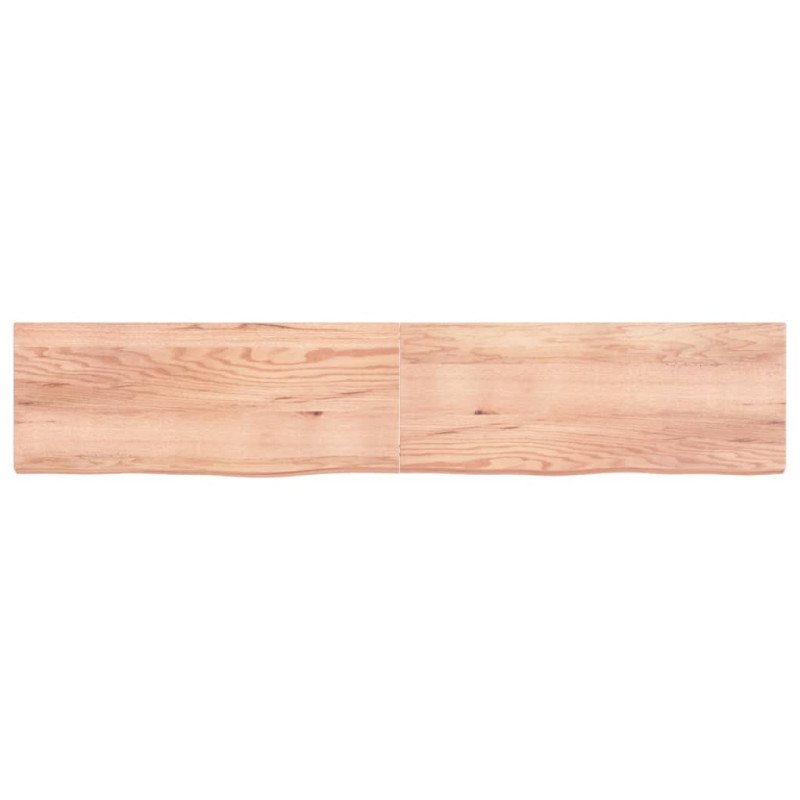 vidaXL Stolová doska bledohnedá 200x40x(2-6)cm ošetrený masívny dub