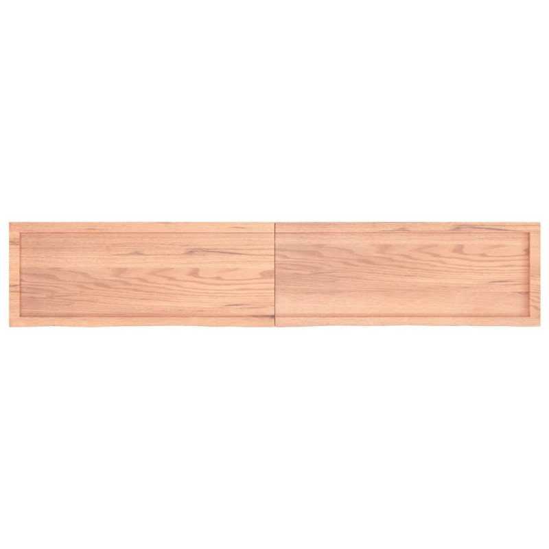 vidaXL Stolová doska bledohnedá 200x40x(2-6)cm ošetrený masívny dub