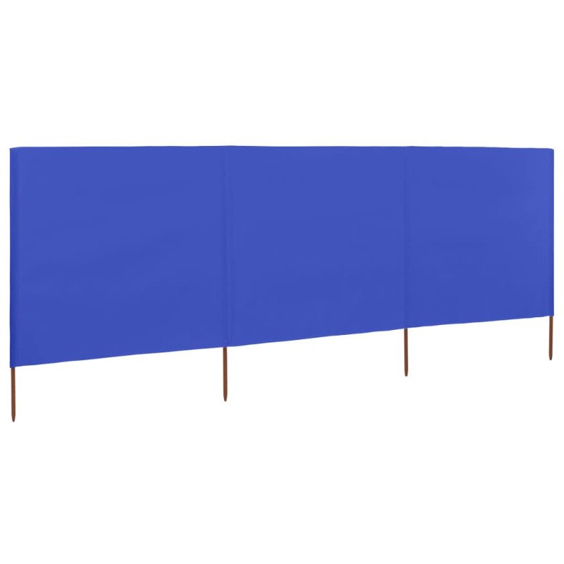 vidaXL 3-panelová zábrana proti vetru látková 400x120 cm azúrovo-modrá