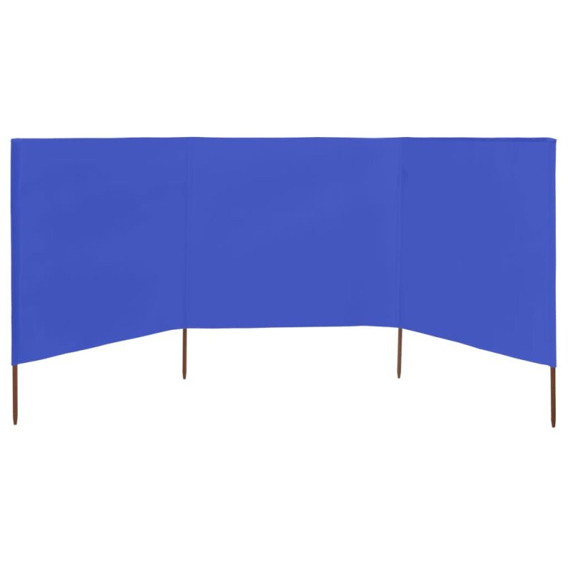 vidaXL 3-panelová zábrana proti vetru látková 400x120 cm azúrovo-modrá