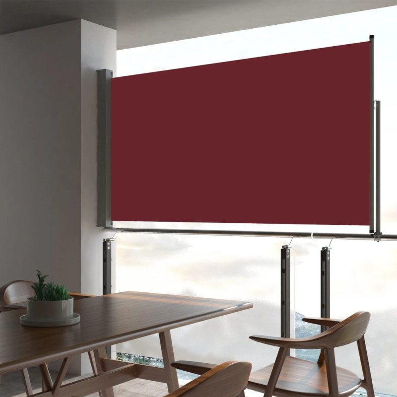 vidaXL Zaťahovacia bočná markíza na terasu 160x300 cm, červená