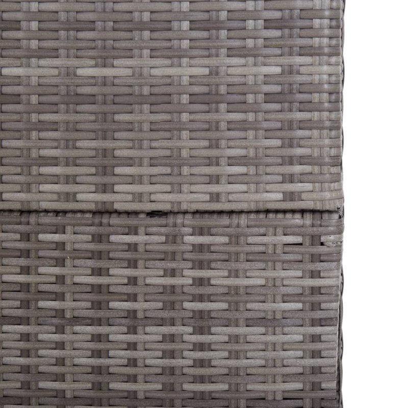 vidaXL Záhradný úložný box sivý 150x100x100 cm polyratanový