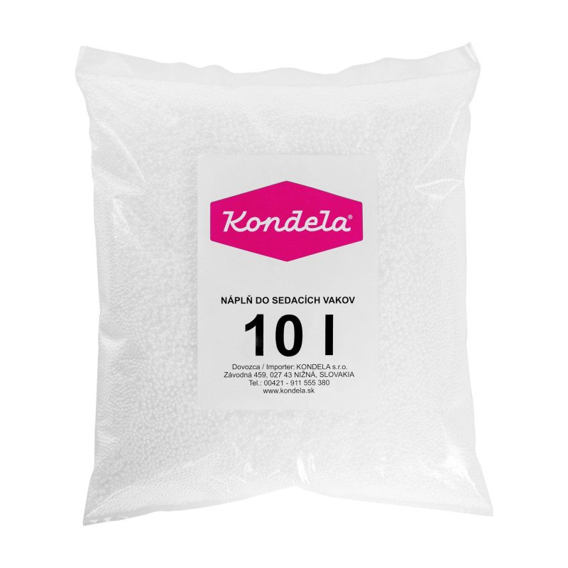 Kondela Náplň do sedacích vakov, EPS polystyrénové guľôčky, balenie 10 l