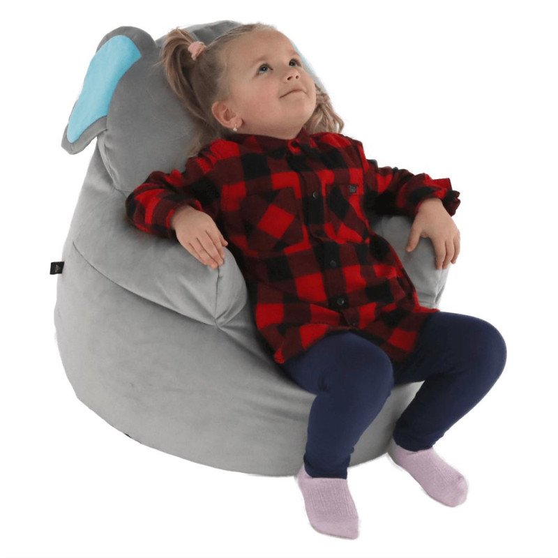 Kondela Sedací vak, sivá látka, BABY TYP 2
