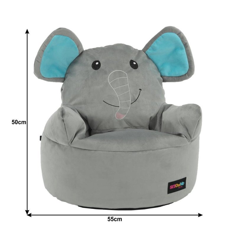Kondela Sedací vak, sivá látka, BABY TYP 2