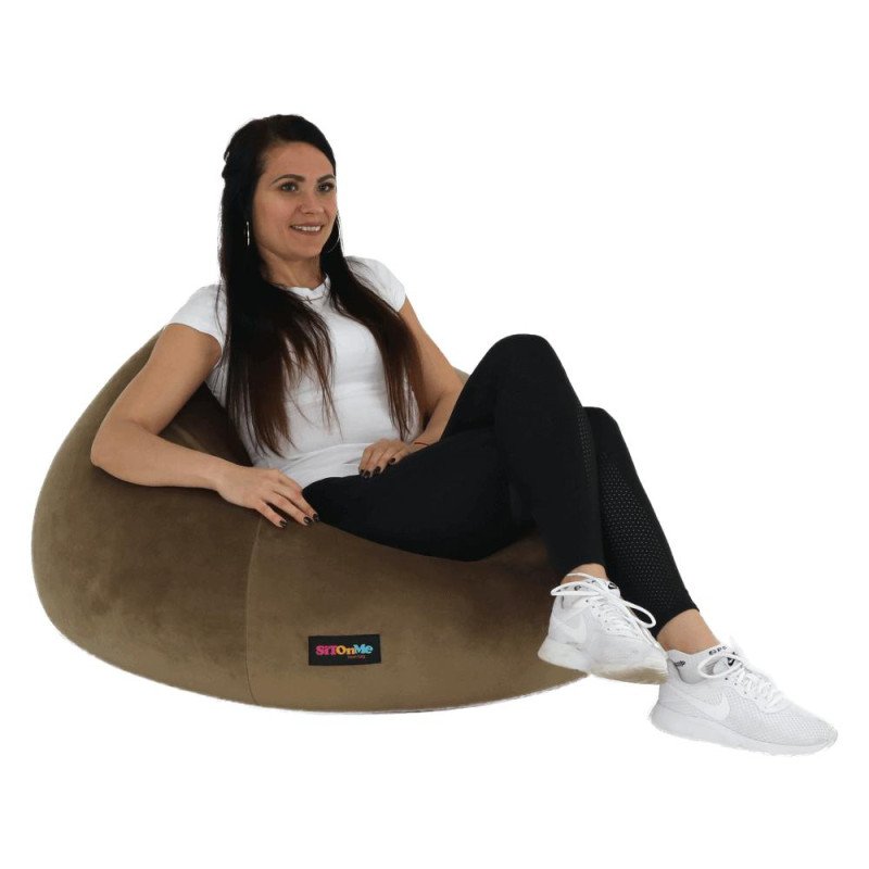 Kondela Sedací vak, sivohnedá TAUPE látka, TRIKALO