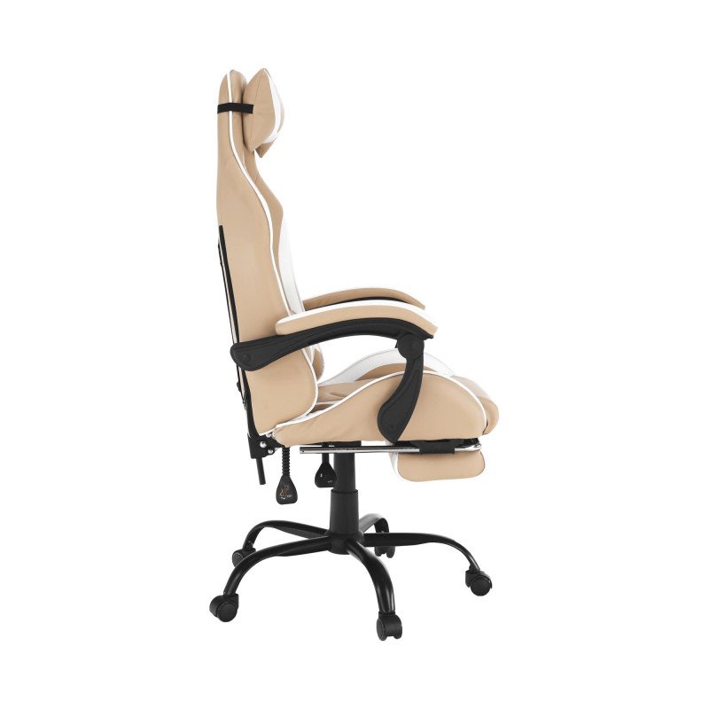 Kondela Kancelárske/herné kreslo, čierna/biela/béžová, OZGE 2 NEW + darček