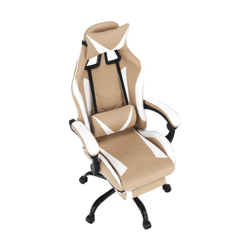 Kondela Kancelárske/herné kreslo, čierna/biela/béžová, OZGE 2 NEW + darček