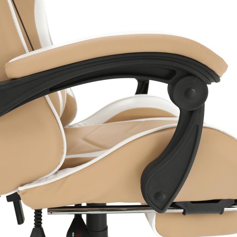 Kondela Kancelárske/herné kreslo, čierna/biela/béžová, OZGE 2 NEW + darček