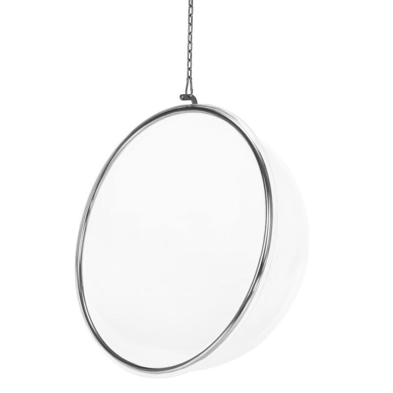 Kondela Závesné kreslo, transparentná/strieborná/sivá, BUBBLE NEW TYP 1