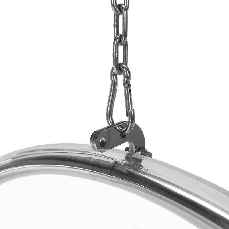 Kondela Závesné kreslo, transparentná/strieborná/sivá, BUBBLE NEW TYP 1