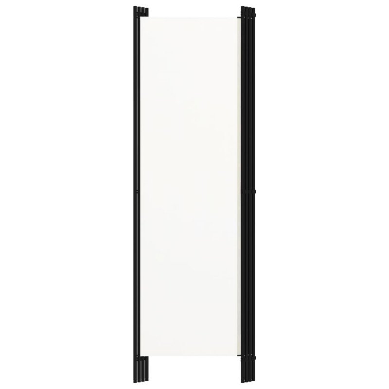 vidaXL Paraván so 4 panelmi, krémovo biely 200x180 cm 
