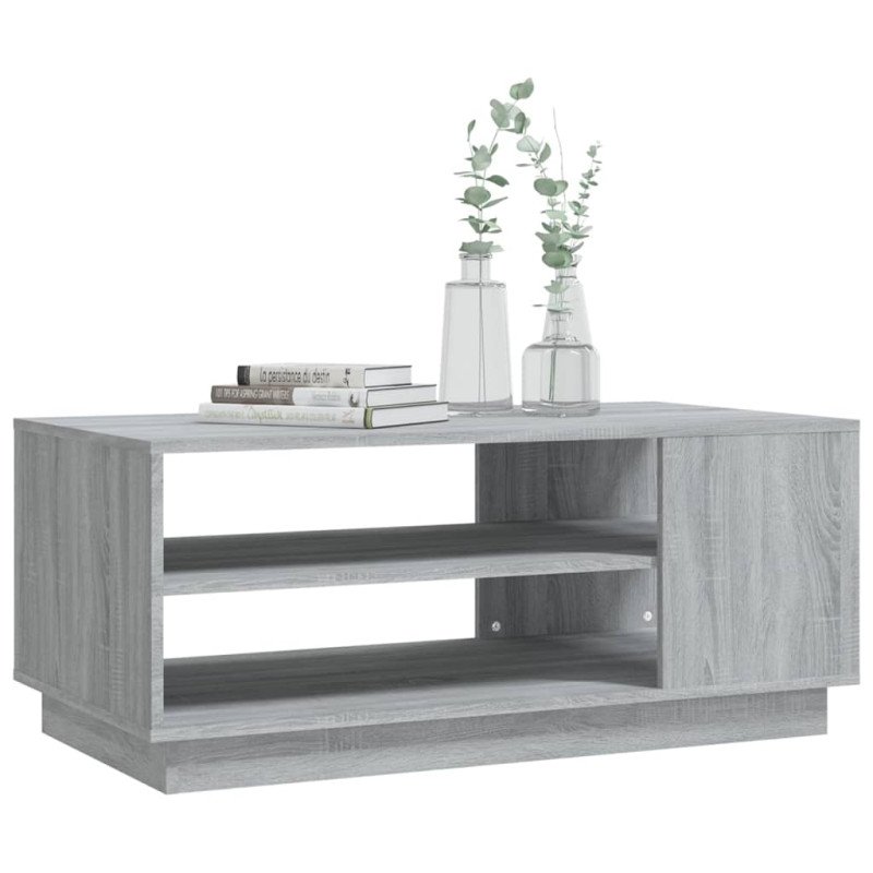 vidaXL Konferenčný stolík sivý sonoma 102x55x43 cm drevotrieska