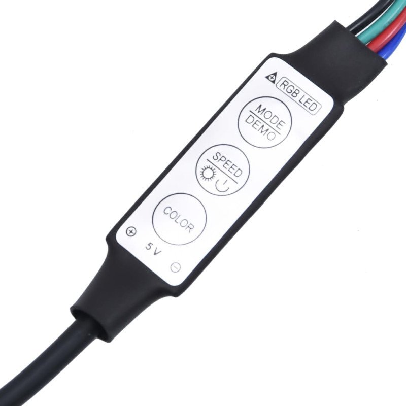 vidaXL 5-dielne TV nástenné skrinky s LED svetlami dymový dub
