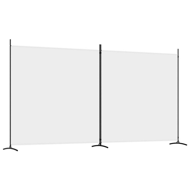 vidaXL 2-panelový paraván biely 348x180 cm látkový