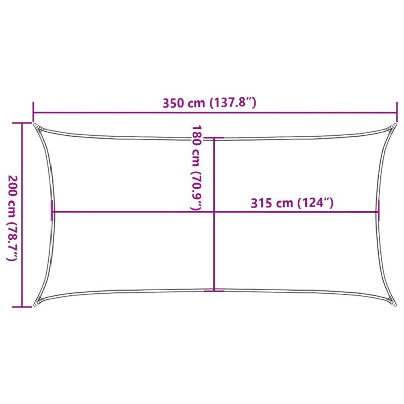 vidaXL Tieniaca plachta 160 g/m² modrá 2x3,5 m HDPE