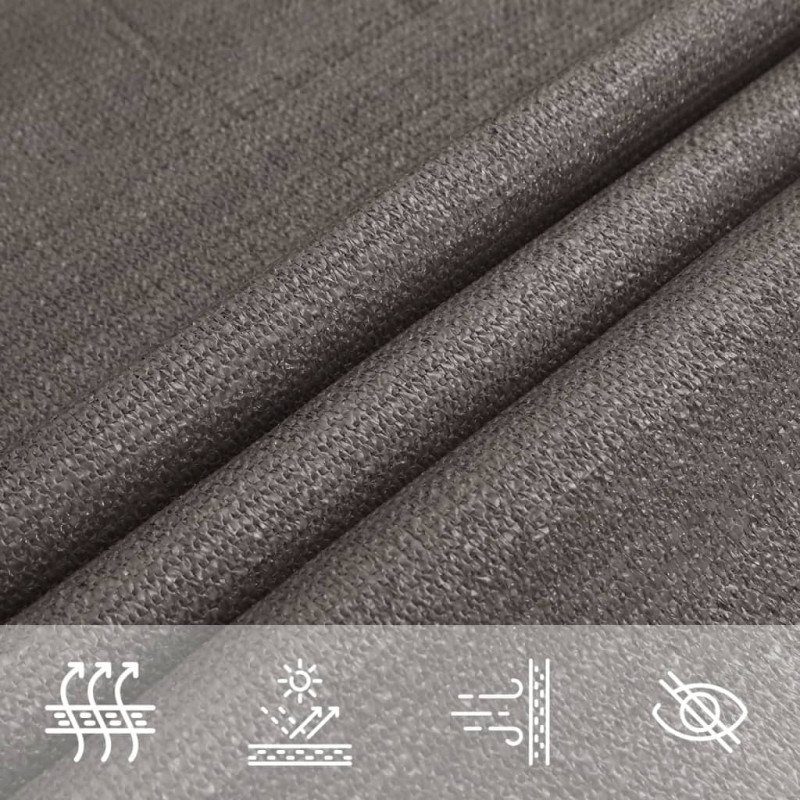 vidaXL Tieniaca plachta 160 g/m² antracitová 2,5x2,5x3,5 m HDPE