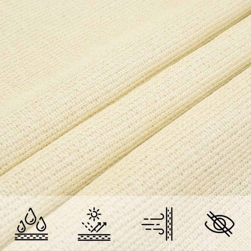 vidaXL Tieniaca plachta 160 g/m² krémová 3/4x2 m HDPE