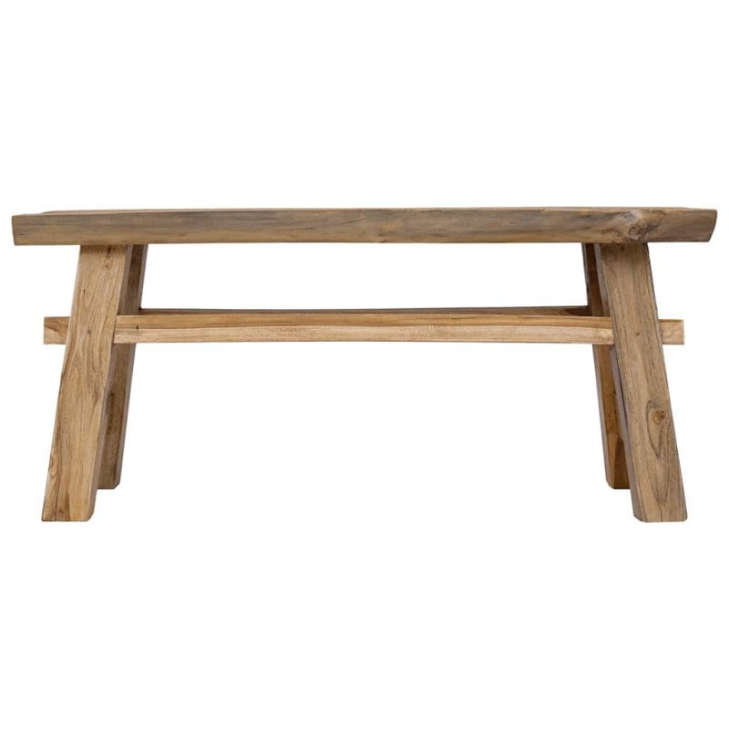 vidaXL Lavička z masívneho recyklovaného dreva, 100x28x43 cm