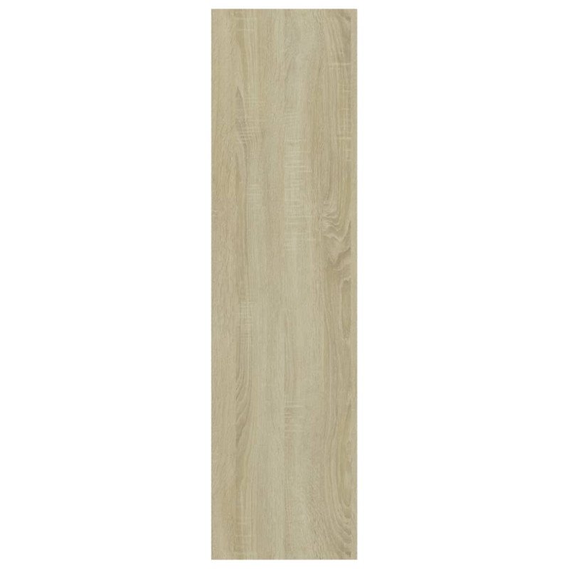 vidaXL Knižnica s 3 policami, biela a sonoma 80x30x114cm, drevotrieska