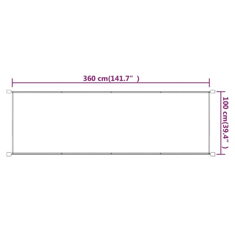 vidaXL Vertikálna markíza modrá 100x360 cm oxfordská látka