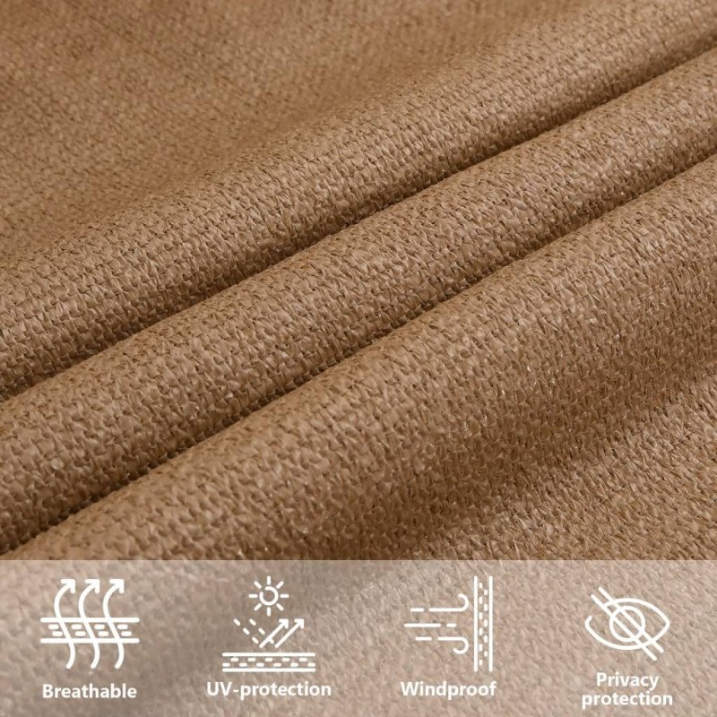 vidaXL Tieniaca plachta 160 g/m² sivohnedá 5x6x6 m HDPE