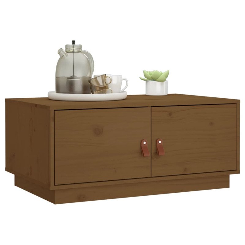 vidaXL Konferenčný stolík medovo-hnedý 80x50x35 cm borovicový masív