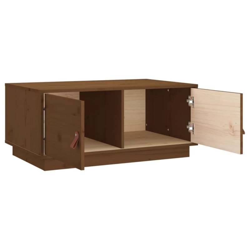 vidaXL Konferenčný stolík medovo-hnedý 80x50x35 cm borovicový masív