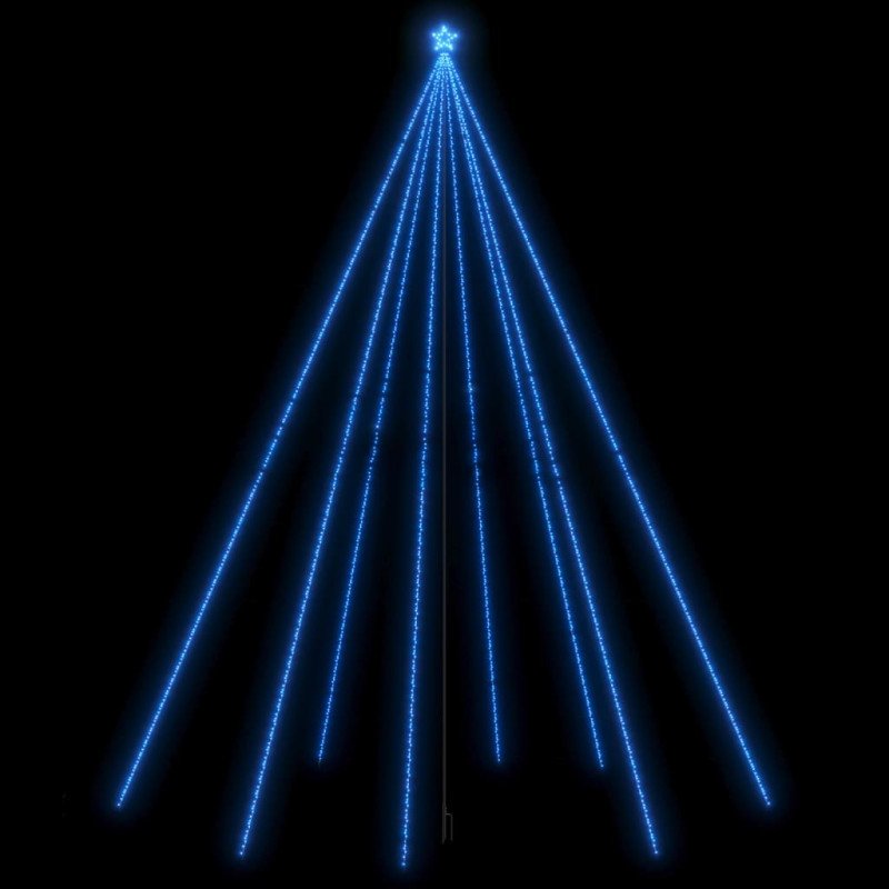 vidaXL Svetlá na vianočný stromček interiér exteriér 1300 LED modré 8m