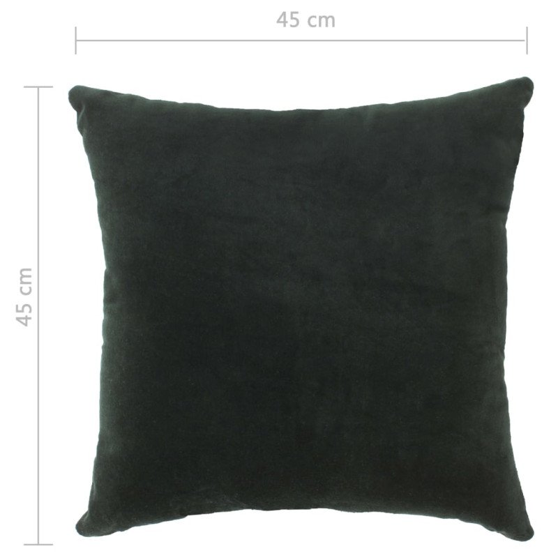 vidaXL Vankúše bavlnené zamatové 2 ks 45x45 cm zelené 