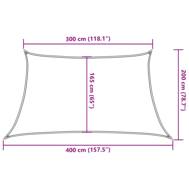 vidaXL Tieniaca plachta 160 g/m² žltá 3/4x2 m HDPE