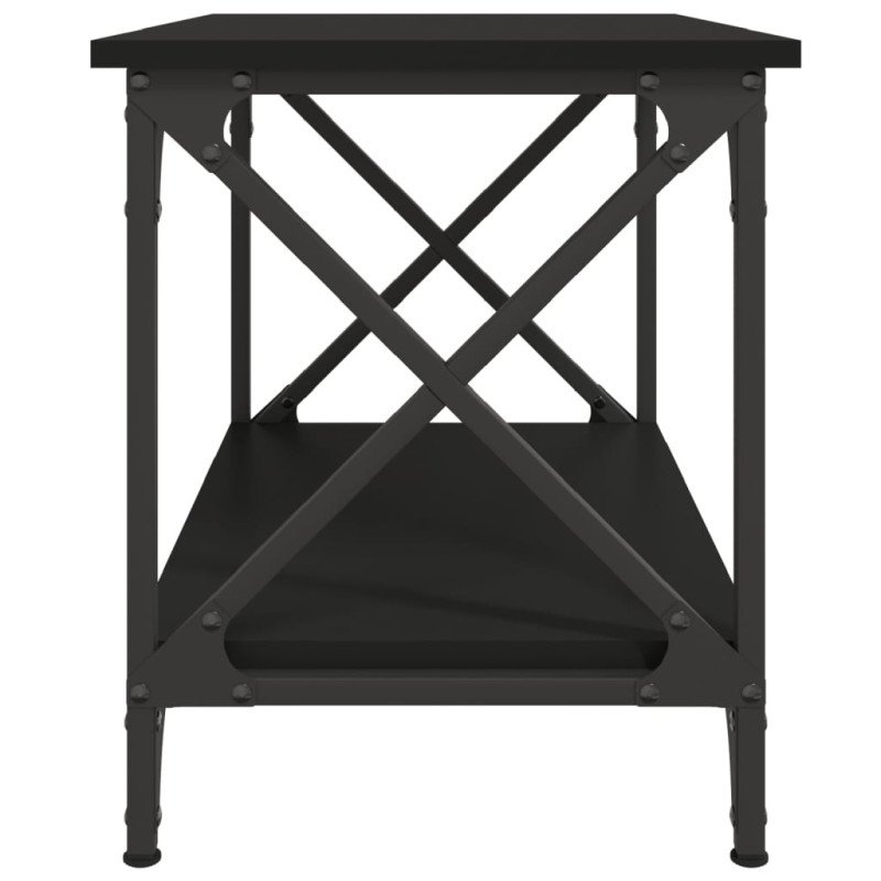 vidaXL Bočný stolík čierny 55x38x45 cm spracované drevo
