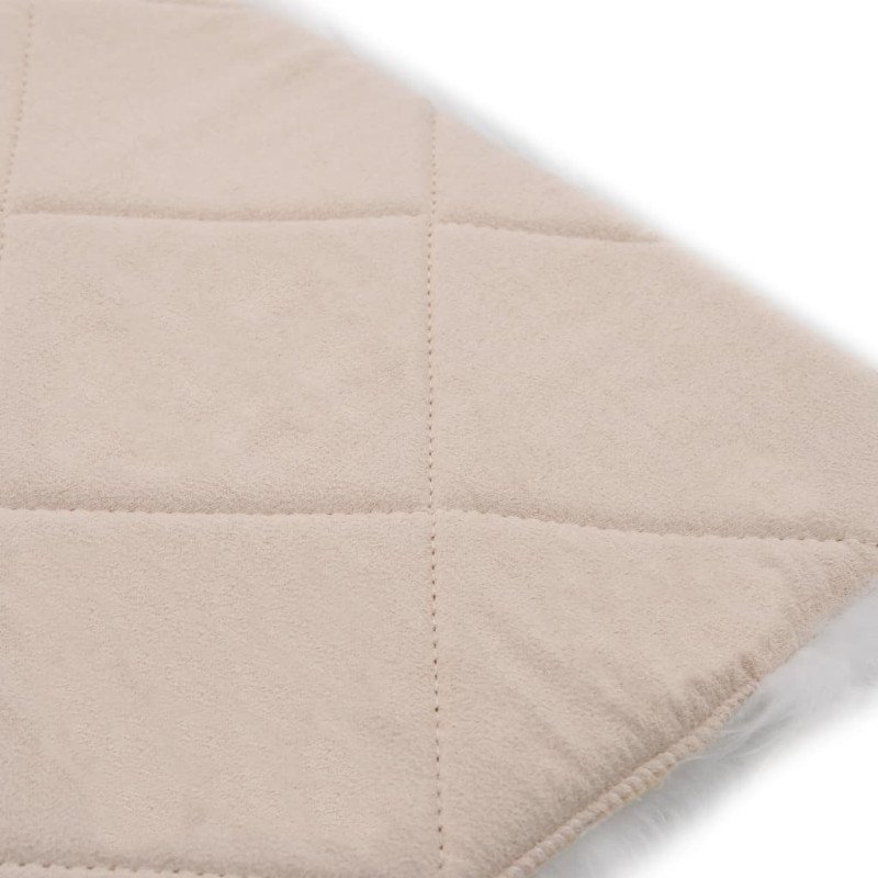vidaXL Podsedáky na stoličky 2 ks biele 40 x 40 cm pravá ovčia kožušina