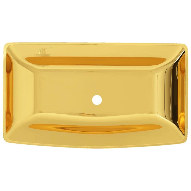 vidaXL Umývadlo 71x38x13,5 cm keramické zlaté