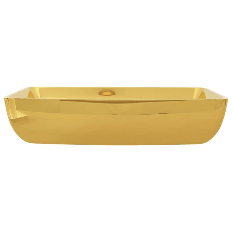 vidaXL Umývadlo 71x38x13,5 cm keramické zlaté