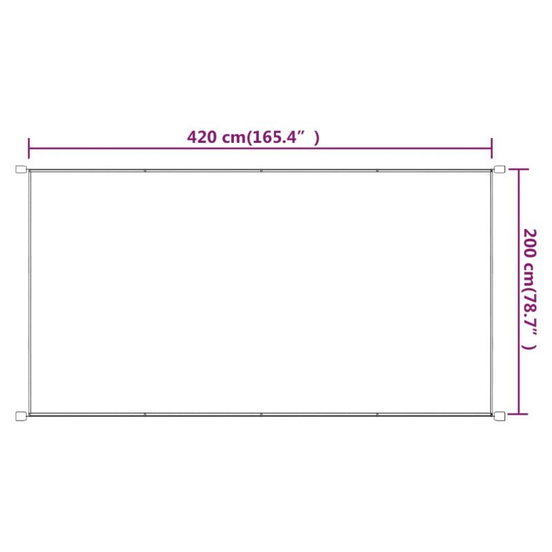 vidaXL Vertikálna markíza sivohnedá 200x420 cm oxfordská látka
