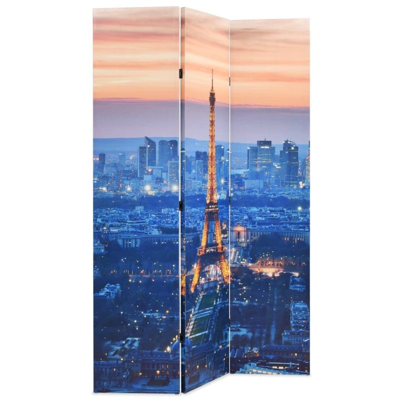 vidaXL Skladací paraván, 120x170 cm, potlač nočného Paríža