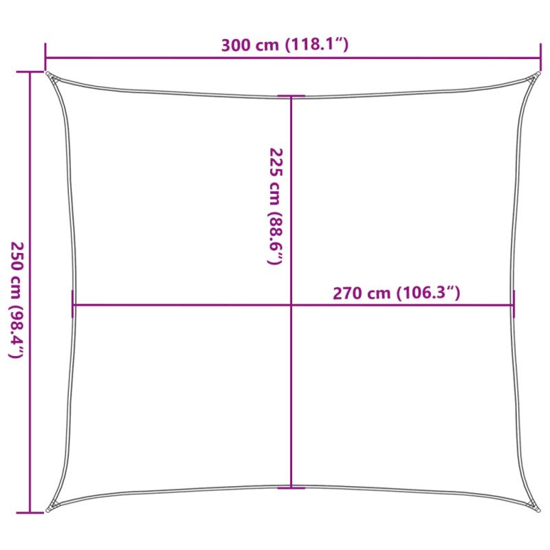 vidaXL Tieniaca plachta 160 g/m² červená 2,5x3 m HDPE