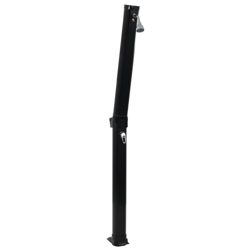 vidaXL Skladacia solárna sprcha, čierna 214 cm 23 l