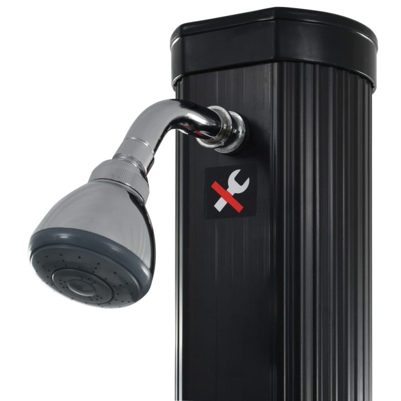 vidaXL Skladacia solárna sprcha, čierna 214 cm 23 l