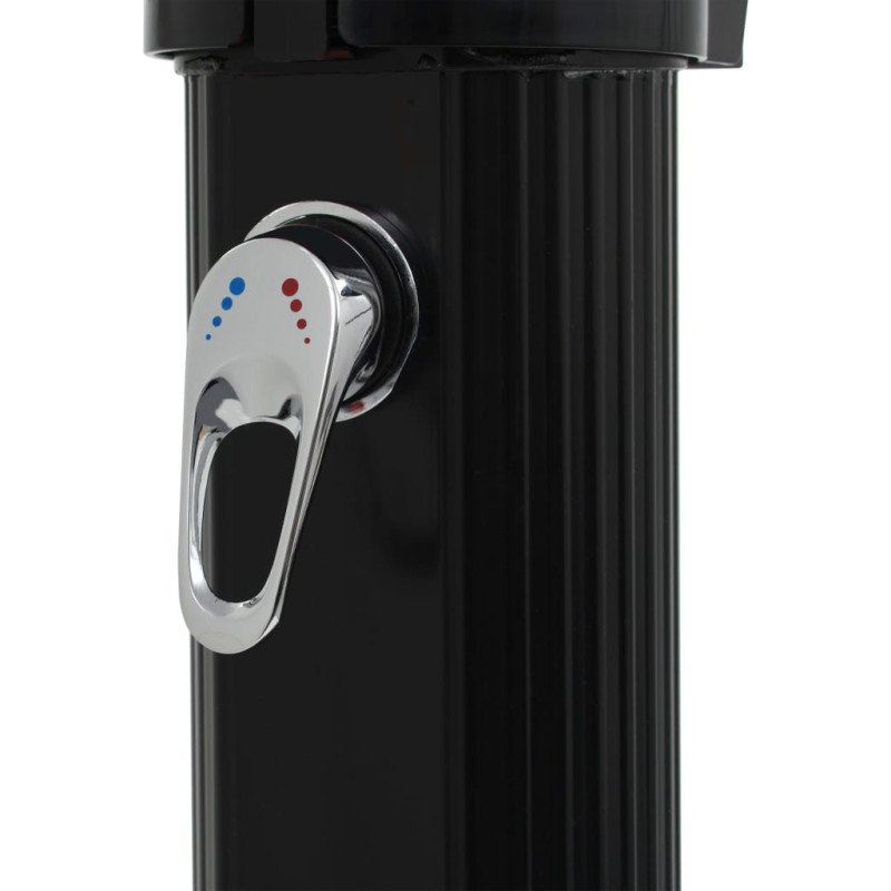 vidaXL Skladacia solárna sprcha, čierna 214 cm 23 l