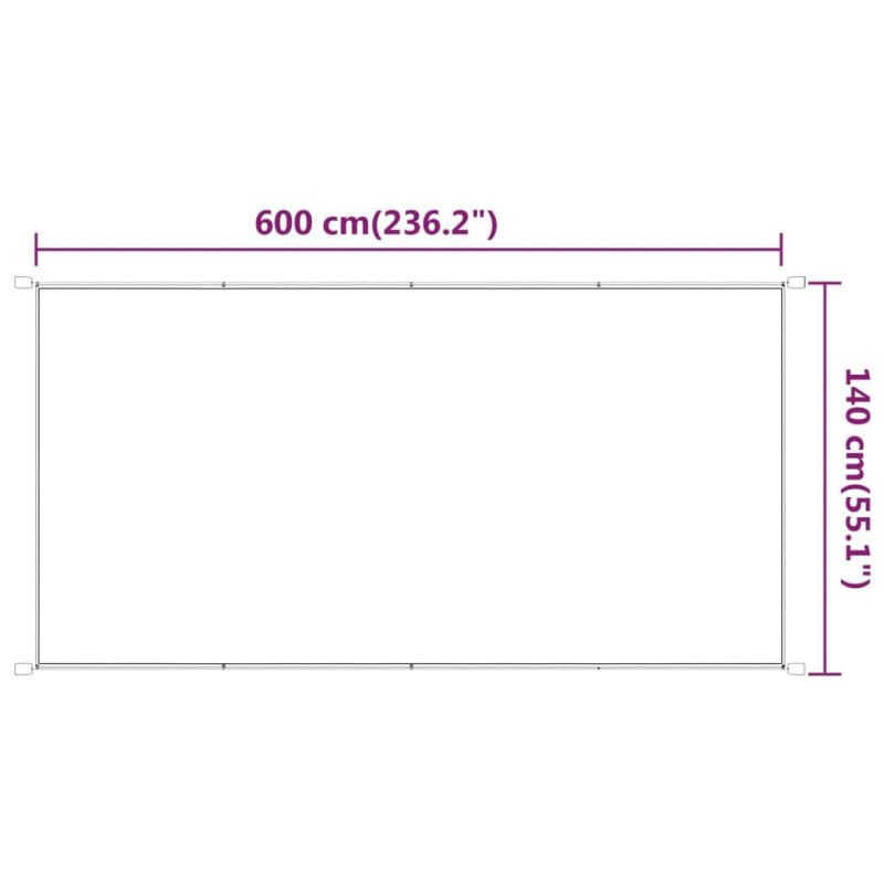 vidaXL Vertikálna markíza bledozelená 140x600 cm oxfordská látka
