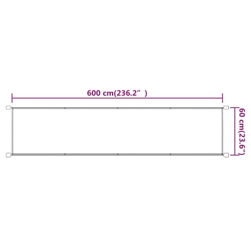 vidaXL Vertikálna markíza terakotová 60x600 cm oxfordská látka
