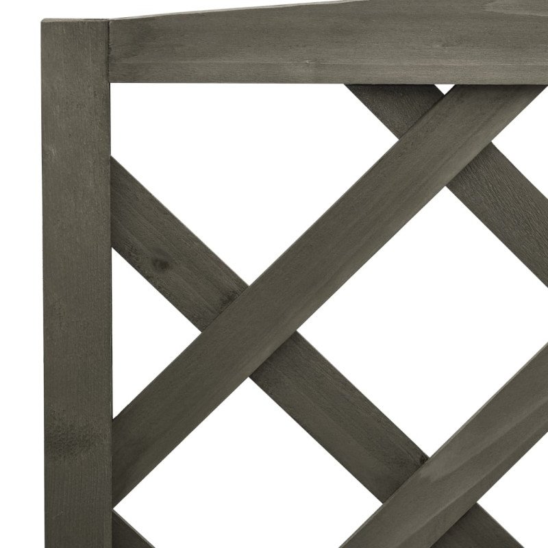 vidaXL Podstavec na kvetináč s mriežkou sivý 70x42x120 cm jedľový masív